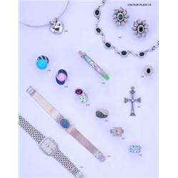 MARGHERITA BURGENER;AN AQUAMARINE AND PINK TOURMALINE CROSS-OVER RING;each collet-set with either an