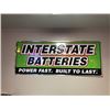 Image 1 : NO RESERVE INTERSTATE BATTERIES VINTAGE TIN SIGN