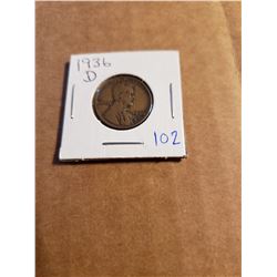 1936 D Wheat Penny