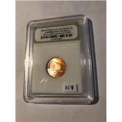 2009 P Lincoln LOG CABIN Penny Certified Commem Issue BU