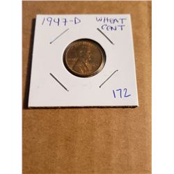 1947 D Wheat Penny Great Shine