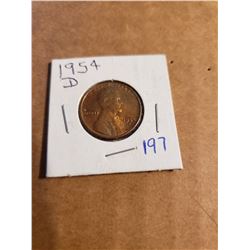 1954 D Wheat Penny Nice Shine