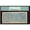 Image 2 : 1864 $10 Confederate States of America Note PCGS 58PPQ
