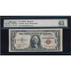 1935A $1 Hawaii Silver Certificate PMG 65EPQ