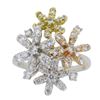 Image 1 : 18KT Tri Color Gold 0.61ctw Diamond Ring