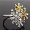Image 3 : 18KT Tri Color Gold 0.61ctw Diamond Ring
