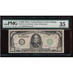 1934A $1000 Chicago Federal Reserve Note PMG 35