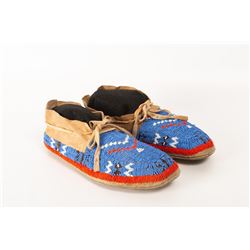 Two pair of Beaded Moccasins