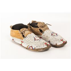 Two pair of Beaded Moccasins
