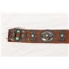 Image 2 : Navajo Turquoise and Silver Concho Belt, 45" long