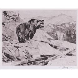 Carl Rungius, etching