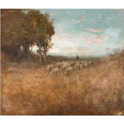 William Keith, oil on canvasboard