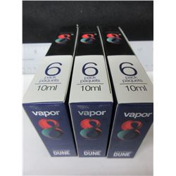 3 packs of Vapor 8 100% USA produced Liquid nicotine free / Blueberry