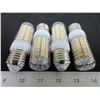 Image 1 : 4 New 69 LED Cobb Lightbulbs / save huge on power / warm white= to 60watt