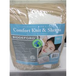 New Full Heated Blanket comfort knit & sherpa / machine wash & dry