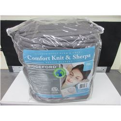 New Full Heated Blanket comfort knit & sherpa / machine wash & dry