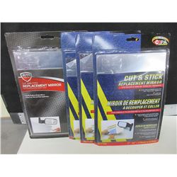 4 Cut and stick Replacement Mirrors / 7 x 10" sheets