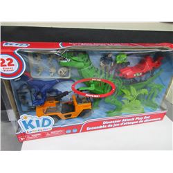 New 22 piece Dinosaur Attackplay set with sound and light / T-Rex is 10 x16"