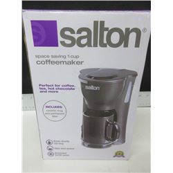 New Salton 1 cup Coffee Maker / includes ceramic mug & permanent filter