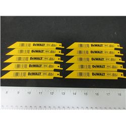10 New DeWalt Recip/Sawzall Blades 6" Bi-Metal  # DW4811  -  18tpi