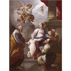 Észak - itáliai festo, 1700 körül - Mária neveltetése