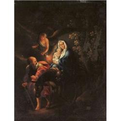 Német festo, 18. sz. második fele, Christian Wilhelm Ernst Dietrich (1712 - 1744) után - Menekülés E