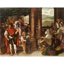 Németalföldi festo, 17. sz. - Salamon és Sába királynoje