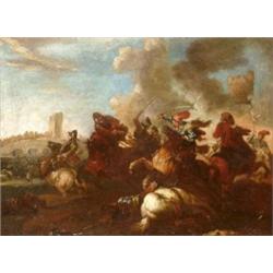 Német festo, 18. sz. eleje - Lovassági ütközet