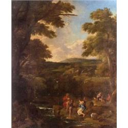 Római festo, 17. sz. közepe - Pihenok a patak partján