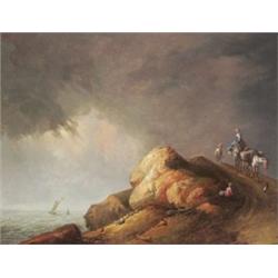 Német festo, 19. sz. közepe - Utazó család