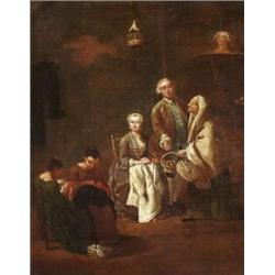 Longhi, Pietro ( Velence, 1702 - Velence, 1783) követoje, 18. sz. - Varrómuhelyben