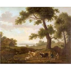 Német festo, 18. sz. vége - Tájkép alakokkal