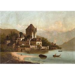 Jankowszky, J. Wilhelmnek tulajdonított (muködött 1825 - 1870 között) - Kastély az Alpokban