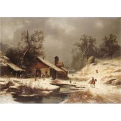 Hasch, Johann jelzéssel - Téli jelenet, 1859