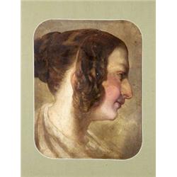 Osztrák festo, 19. sz. közepe - Leány portré