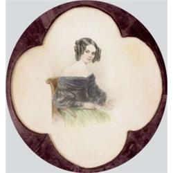 Barabás Miklós (Kézdimárkosfalva, 1810 - Budapest, 1898) - Hölgy kék ruhában, 1857