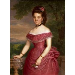 Barabás Miklós (Kézdimárkosfalva, 1810 - Budapest, 1898) - Ohm Ida portréja, 1872