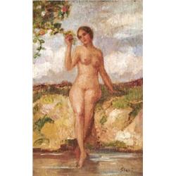 Stein János (Kolozsvár, 1874 - Budapest, 1944) - Akt vízparton