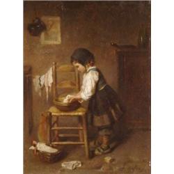 Aufray, Joseph Athanase (Párizs, 1836 - ?, 1885) - Szárad a babaruha