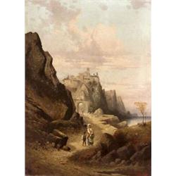 Kaufmann, Karl (Neuplachonitz, 1843 - Bécs, 1901) - Várkastély tengerparton, 1890