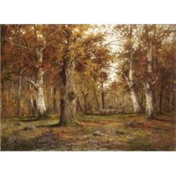 Kaufmann, Adolf (Troppau, 1848 - Bécs, 1916) - Fontainebleau -i erdorészlet