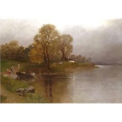 Tahi Antal (Pest, 1855 - Budapest, 1902) - Balatoni halásztanya