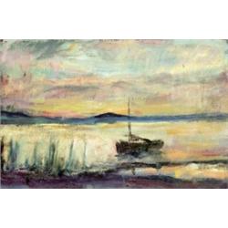 Mendlik Lajos (Székesfehérvár, 1903 - Budapest, 1985) - Alkony a Balatonon