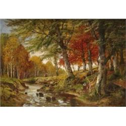 Arnegger, Alois (Bécs, 1879 - Bécs, 1967) - Erdei táj patakkal