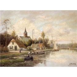 Märtens, Alfred (1888 - 1936) - Holland kiköto bárkákkal