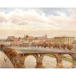 Bartus Ödön (Miskolc, 1888 - Miskolc, 1950) - Róma látképe, 1930