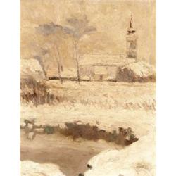 Szüle Péter (Nagyvárad, 1886 - Budapest, 1944) - Behavazott falu