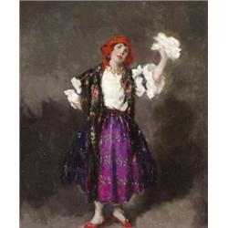 Csók István (Sáregres, 1865 - Budapest, 1961) - Sokác menyecske, 1933