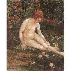 M. Raymont de B. jelzéssel, 1922 - Akt szabadban, 1922