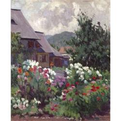 Csíkos Antónia (Debrecen, 1887 - Nagybánya, 1987) - Virágoskert, 1937